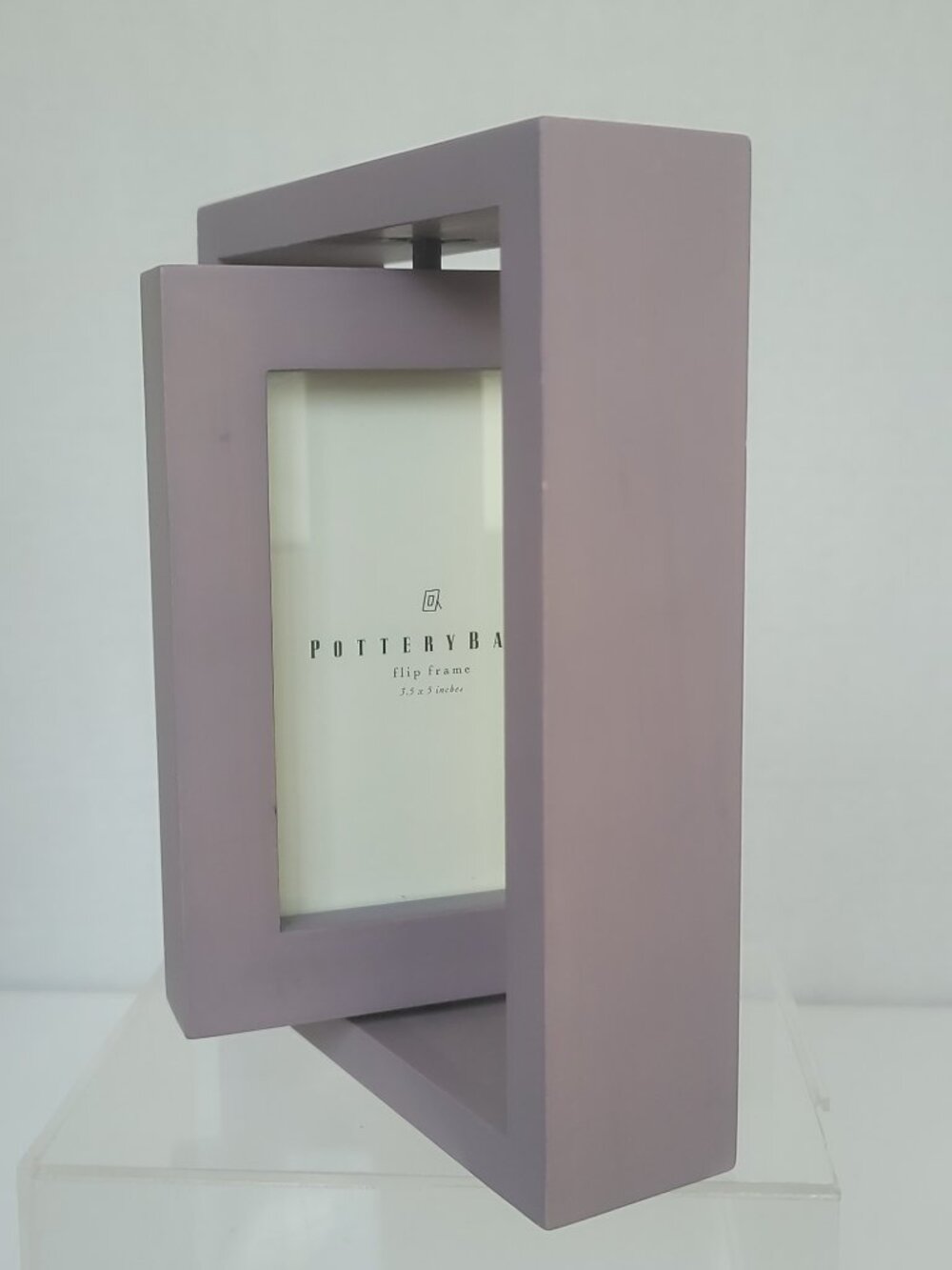 Pottery Barn Lavender Wood Flip Swivel Double Sided Picture Frame 3.5" x 5" - Picture 2 of 10
